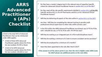 ARRS    Advanced Practitioners (APs)