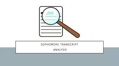 Sophomore Transcript  Analysis