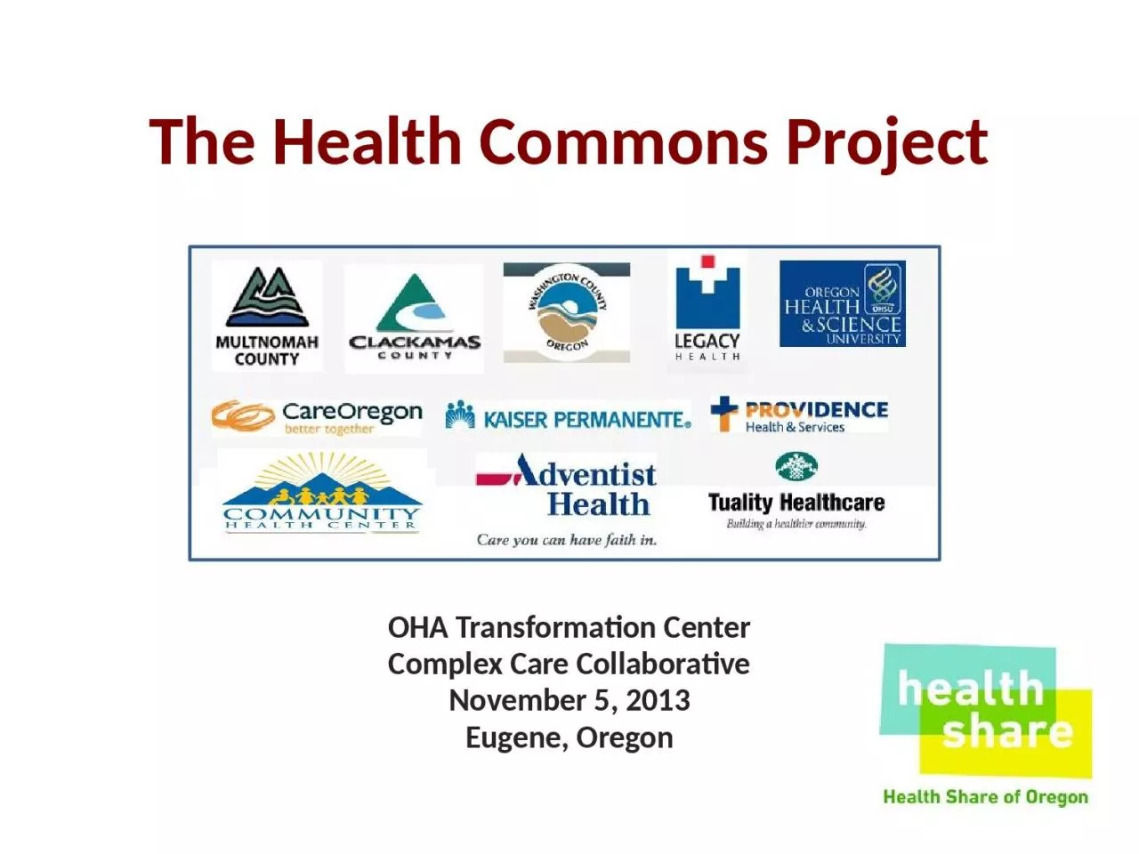 PPT-The Health Commons Project