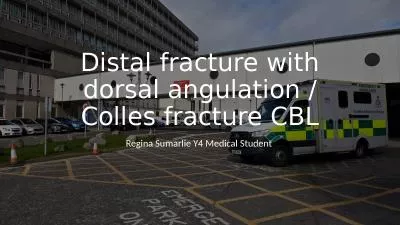 Distal fracture with dorsal angulation / Colles fracture CBL