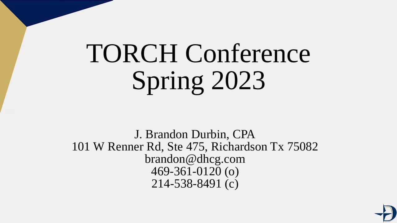 PPT-TORCH Conference Spring 2023