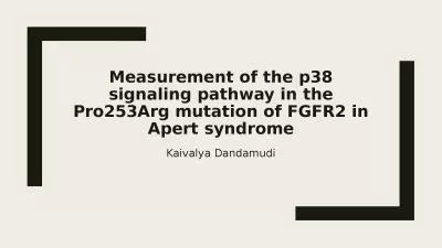 Measurement of the p38 signaling pathway in the Pro253Arg mutation of FGFR2 in