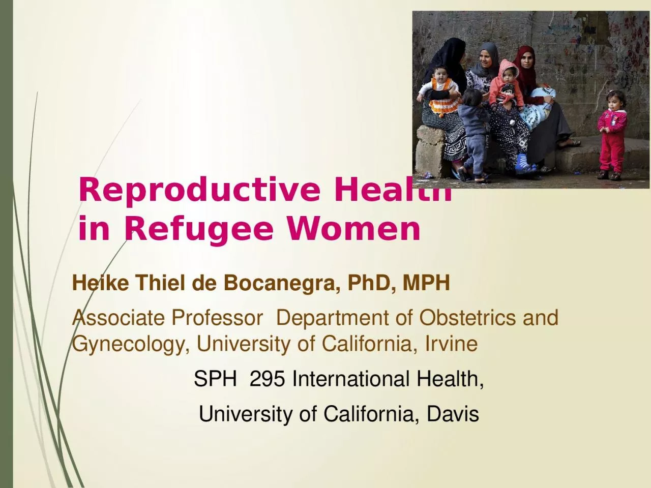 PPT-Reproductive Health in Refugee Women