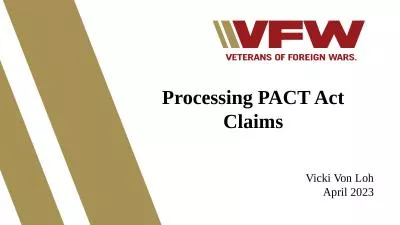 Processing PACT Act Claims