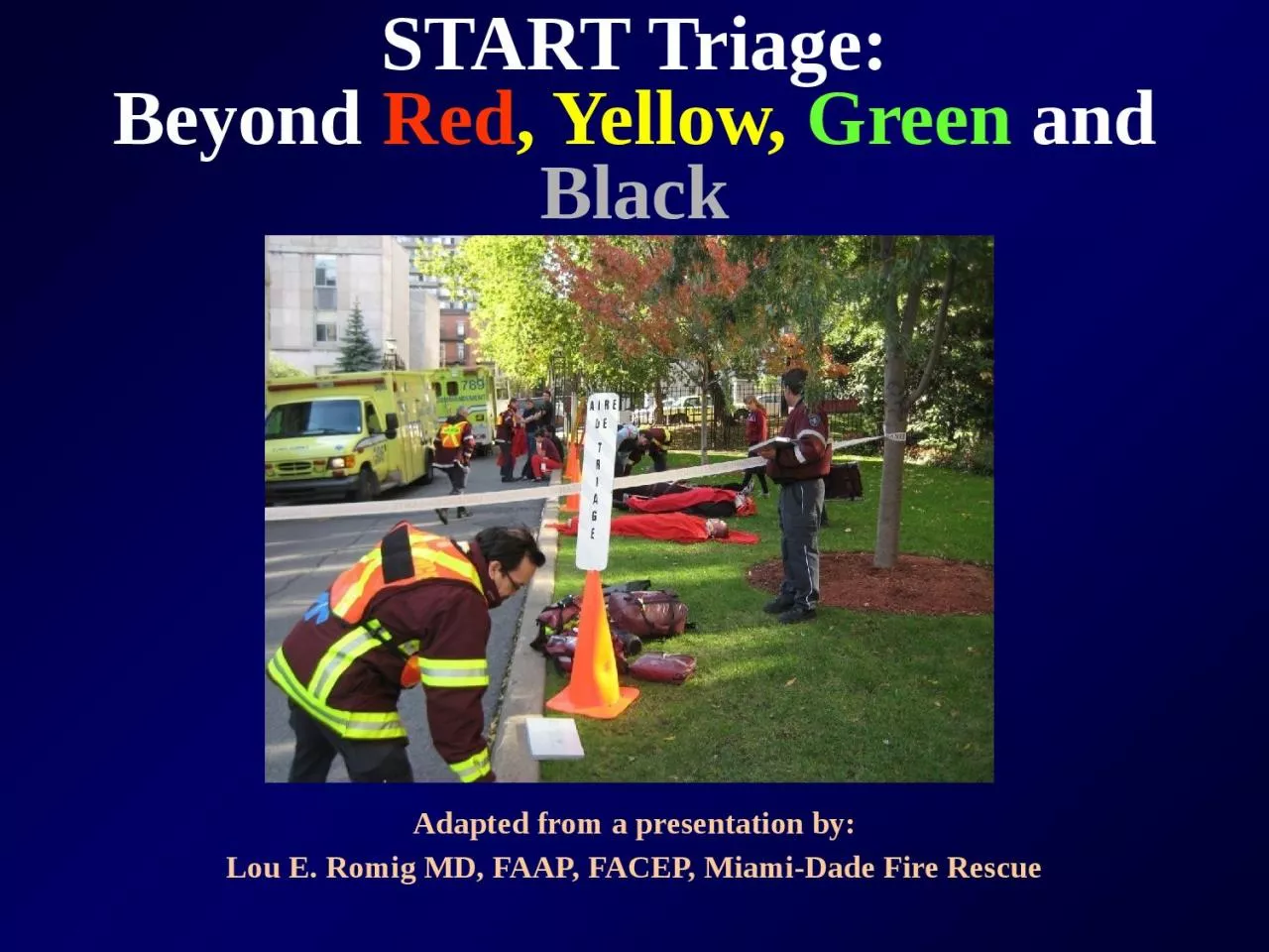 PPT-START Triage: Beyond Red