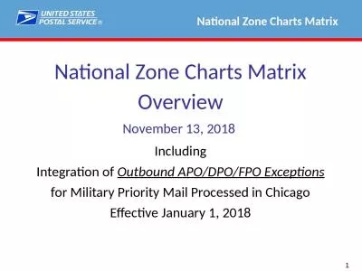 National Zone Charts Matrix