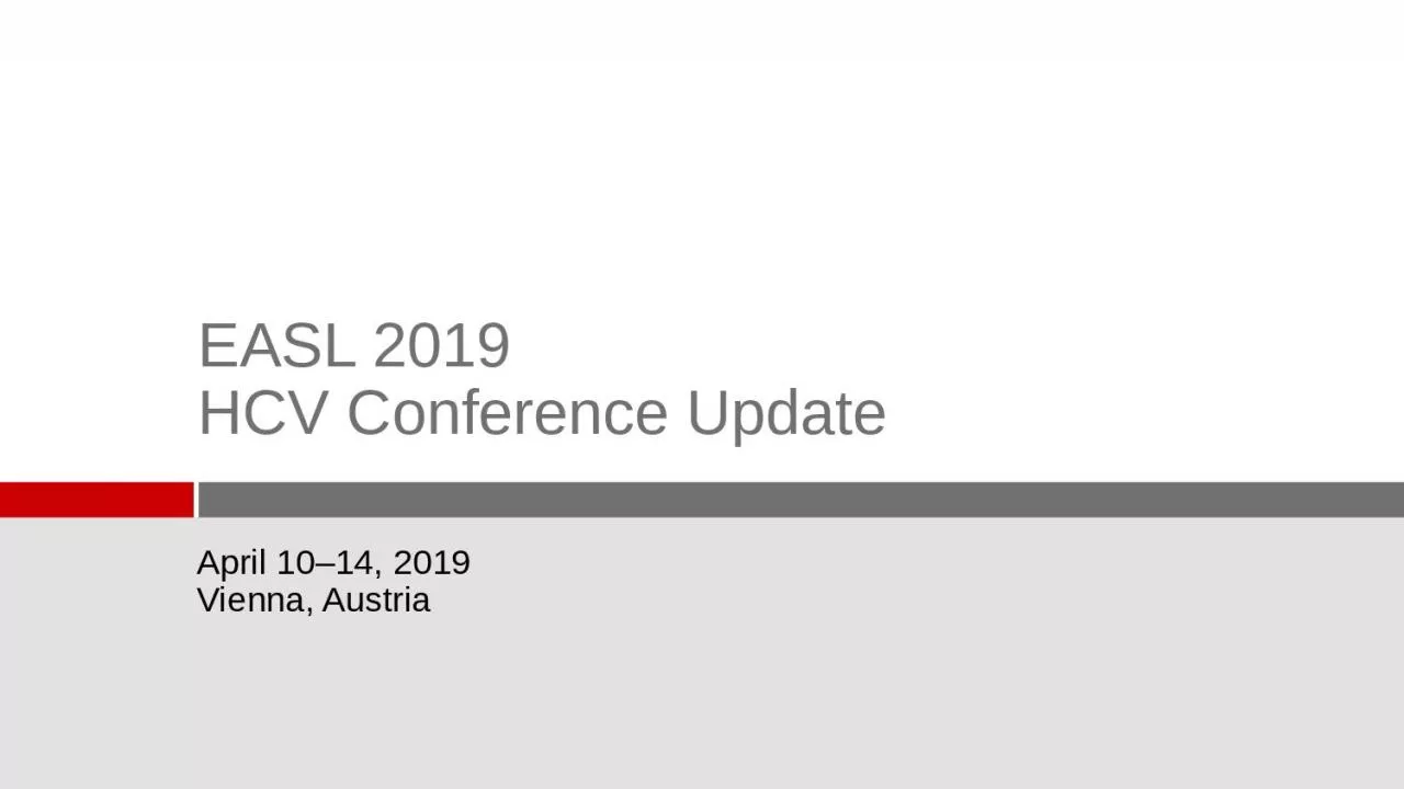 PPT-EASL 2019 HCV Conference Update