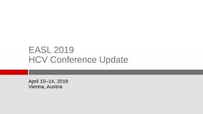 EASL 2019 HCV Conference Update