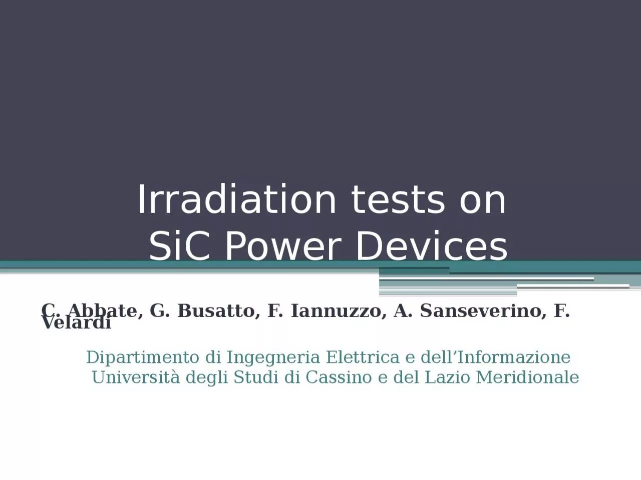 PPT-Irradiation tests on SiC