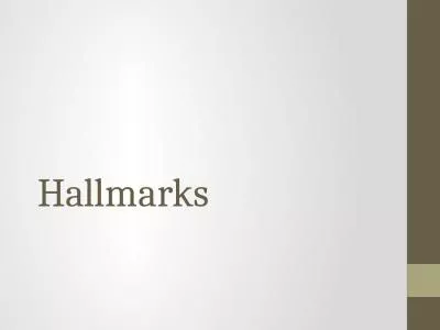 Hallmarks Evolution of a Species