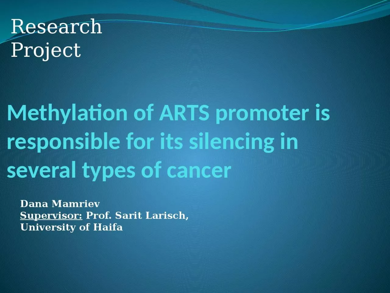 Methylation of ARTS promoter is responsible for its silencing in several types of cancer