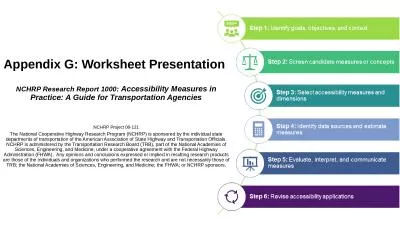 Appendix G: Worksheet Presentation