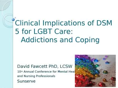 Clinical Implications of DSM 5 for LGBT Care: