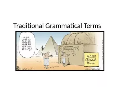 Traditional Grammatical Terms