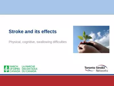 Stroke and its effects Physical, cognitive, swallowing difficulties