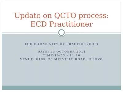 ECD Community of Practice (