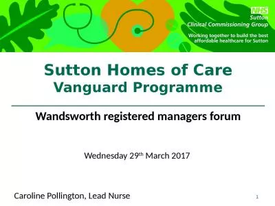   Wandsworth  registered managers forum