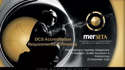 DCS  Accreditation Requirements & Process