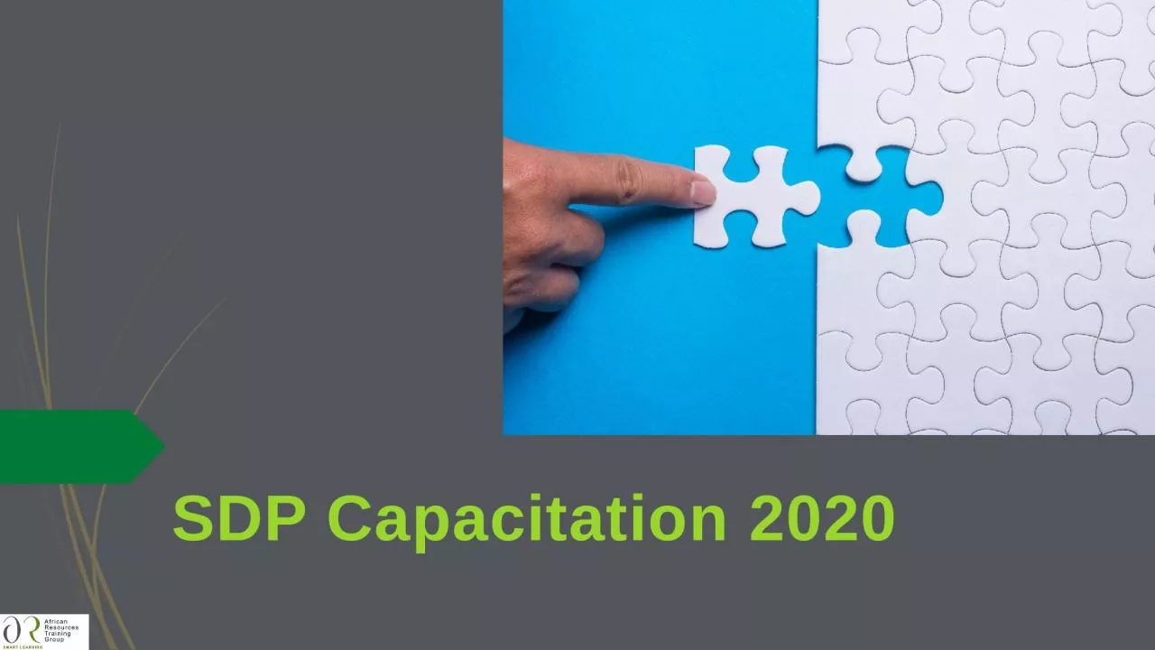 PPT-SDP Capacitation 2020 Making the transition