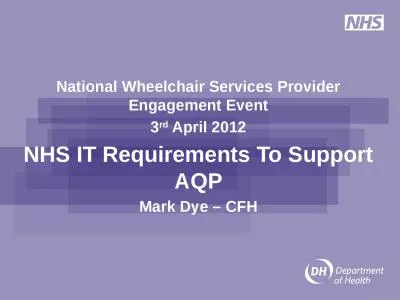 National Wheelchair Services Provider Engagement Event