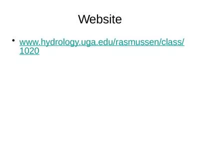 Website www.hydrology.uga.edu/rasmussen/class/1020