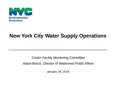 New York City Water Supply Operations