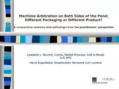 Maritime Arbitration on Both Sides of the Pond:
