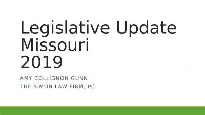 Legislative Update Missouri