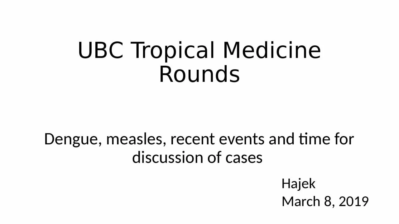 PPT-UBC Tropical M edicine