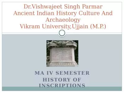 MA IV SEMESTER HISTORY OF INSCRIPTIONS