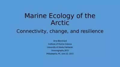 Marine Ecology of the Arctic