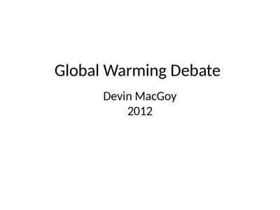 Global Warming Debate Devin