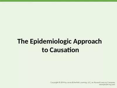 The Epidemiologic Approach