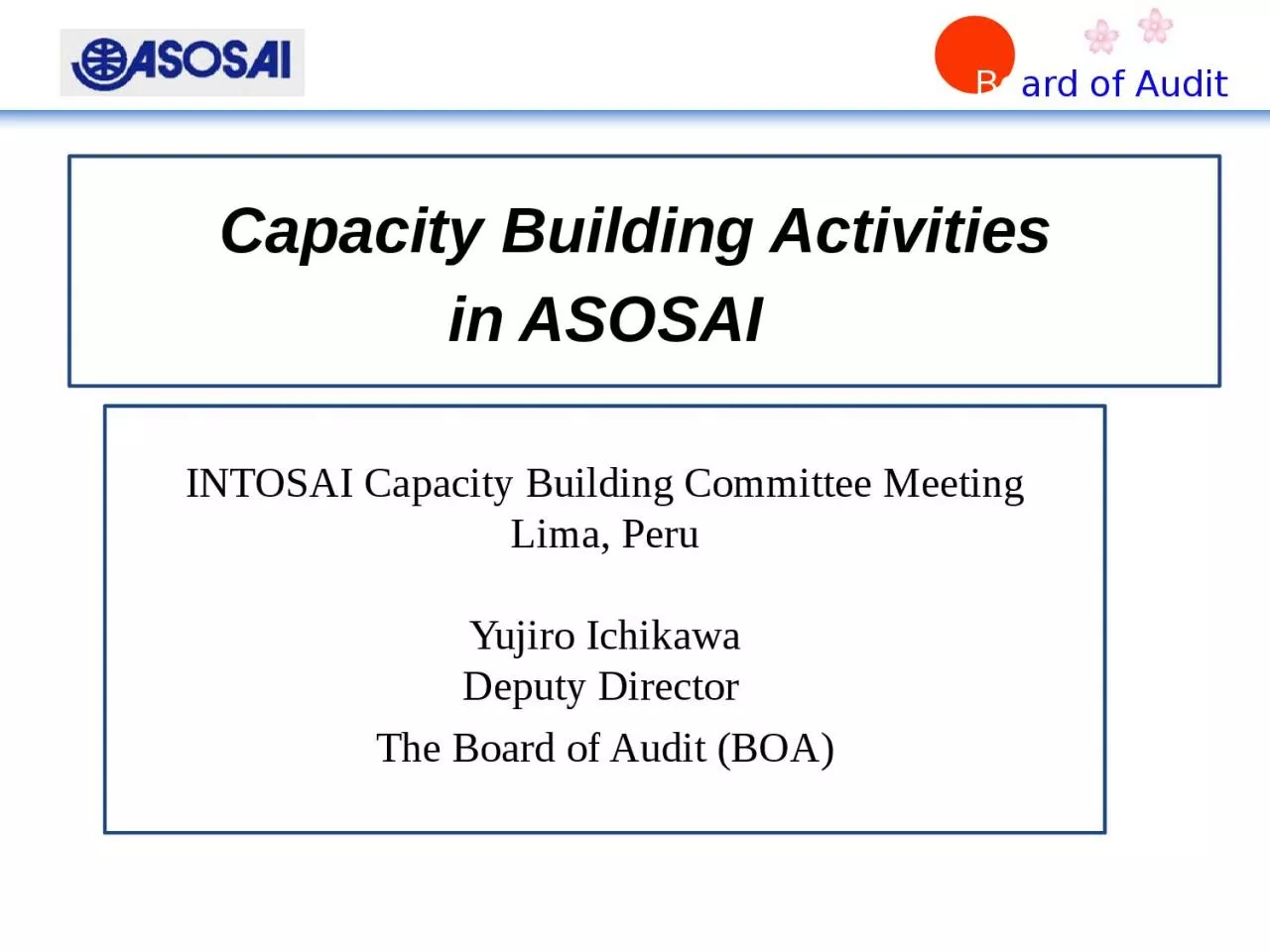 Capacity Building Activities