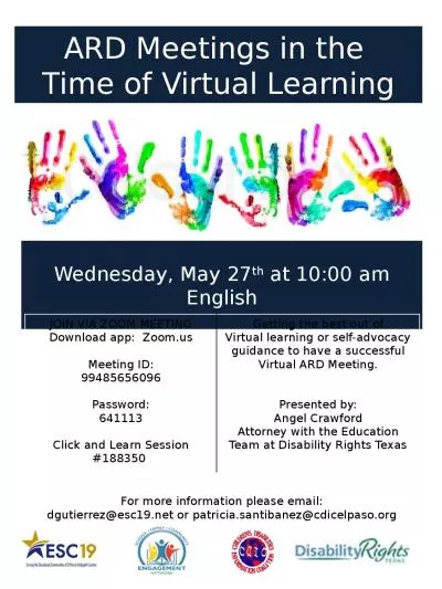 ARD Meetings in the  Time of Virtual Learning