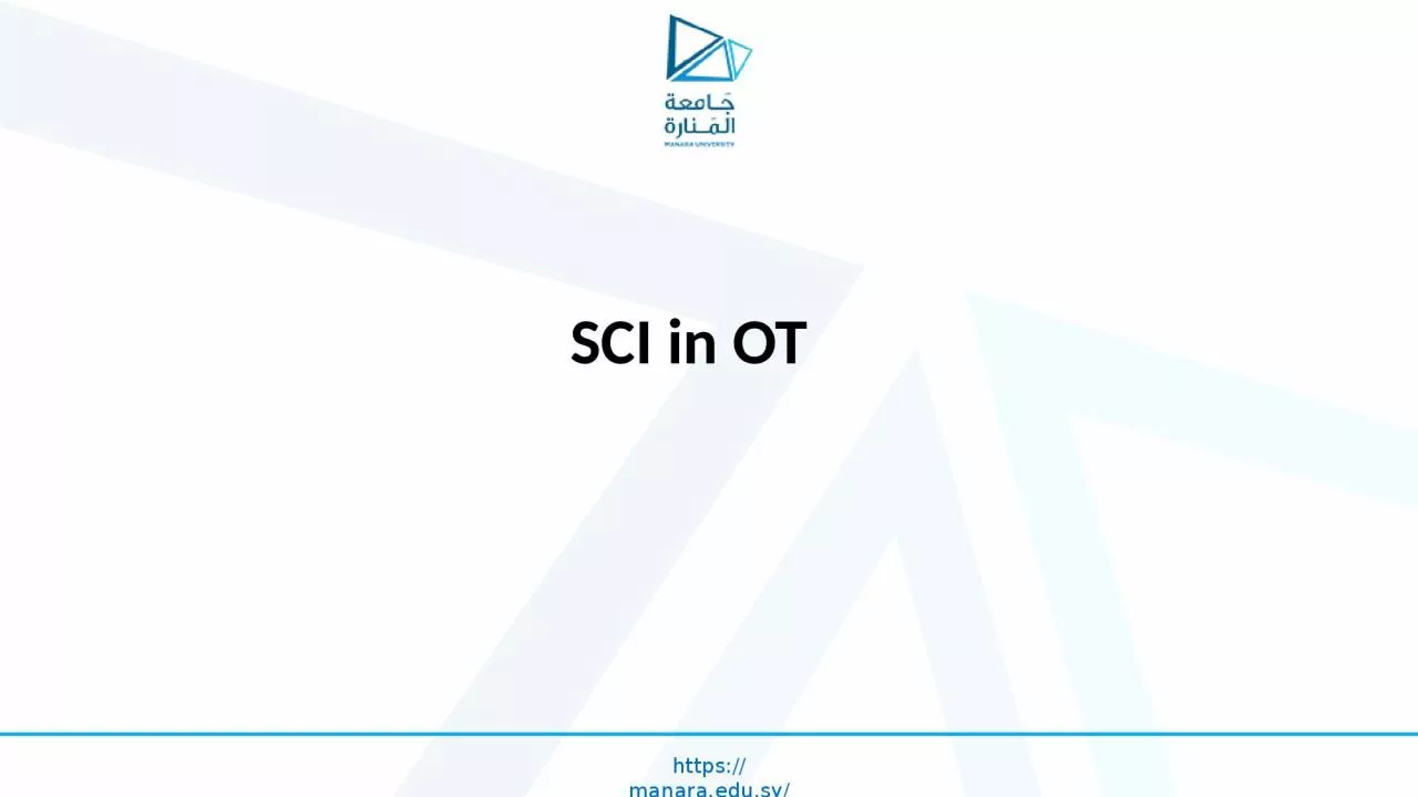 PPT-https://manara.edu.sy/ SCI in OT