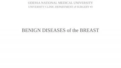 BENIGN DISEASES of the BREAST