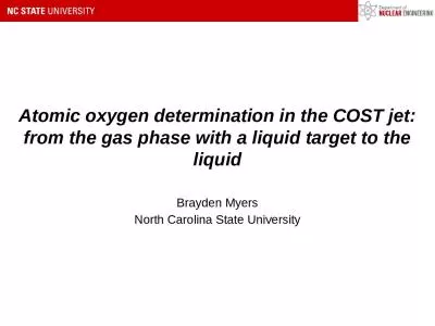 Atomic oxygen determination in the COST jet: from the gas phase with a liquid target to