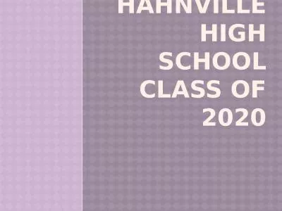 Hahnville High School Class of 2020