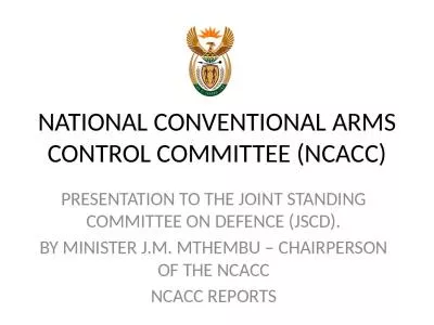 NATIONAL CONVENTIONAL ARMS CONTROL COMMITTEE (NCACC)