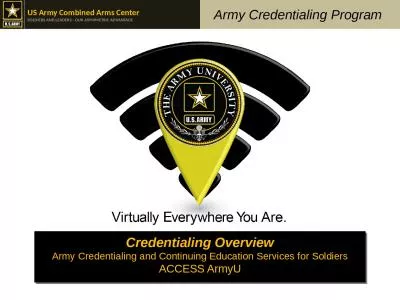 Army Credentialing Program