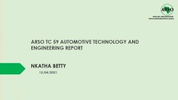 ARSO  TC   59 TECHNICAL COMMITTEE ON AUTOMOTIVE