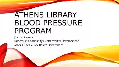 Athens Library Blood Pressure Program