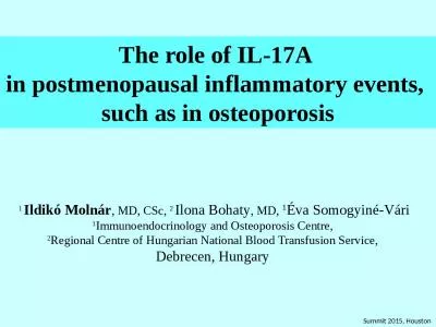 The role of IL-17A  in  postmenopausal inflammatory events,