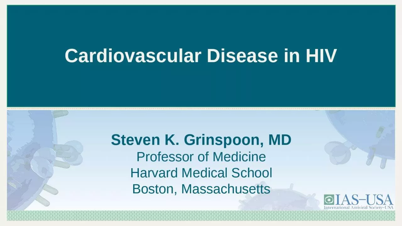 PPT-Cardiovascular Disease in HIV