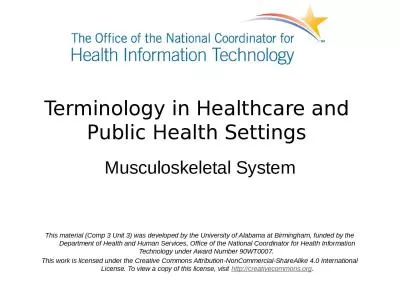 Terminology in Healthcare and