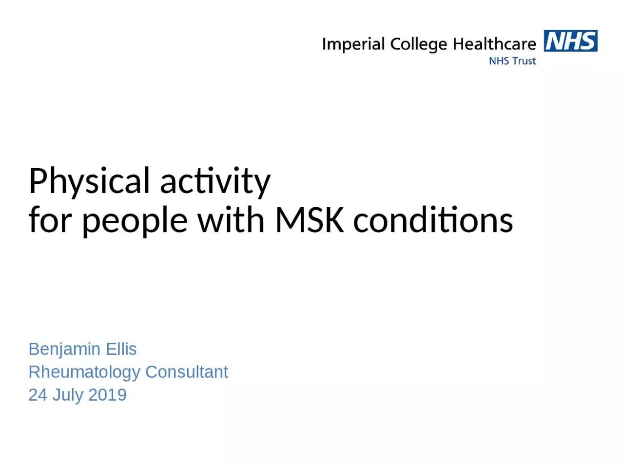 PPT-Physical activity for people with MSK conditions