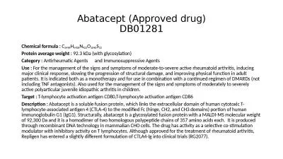 Abatacept  (Approved drug)