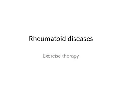 Rheumatoid   diseases Exercise