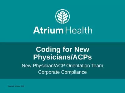 Coding for New Physicians/ACPs
